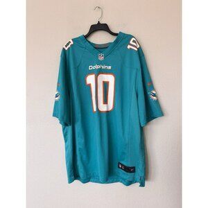 Nike Miami Dolphins NFL Game Jersey Tyreek Hill #10 Aqua Men’s Size 3XL